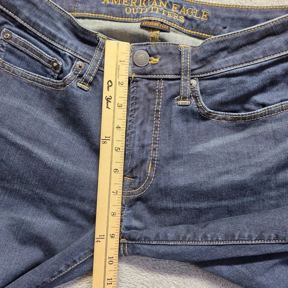 American Eagle Jeans Mens 28X30 Blue Slim Straight Low Rise Extreme‎ Flex Denim